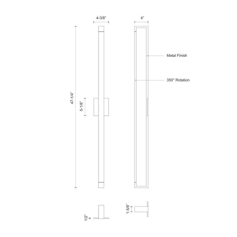 Kuzco Lighting Swivel Aluminum LED Flush Mounted Sconce
