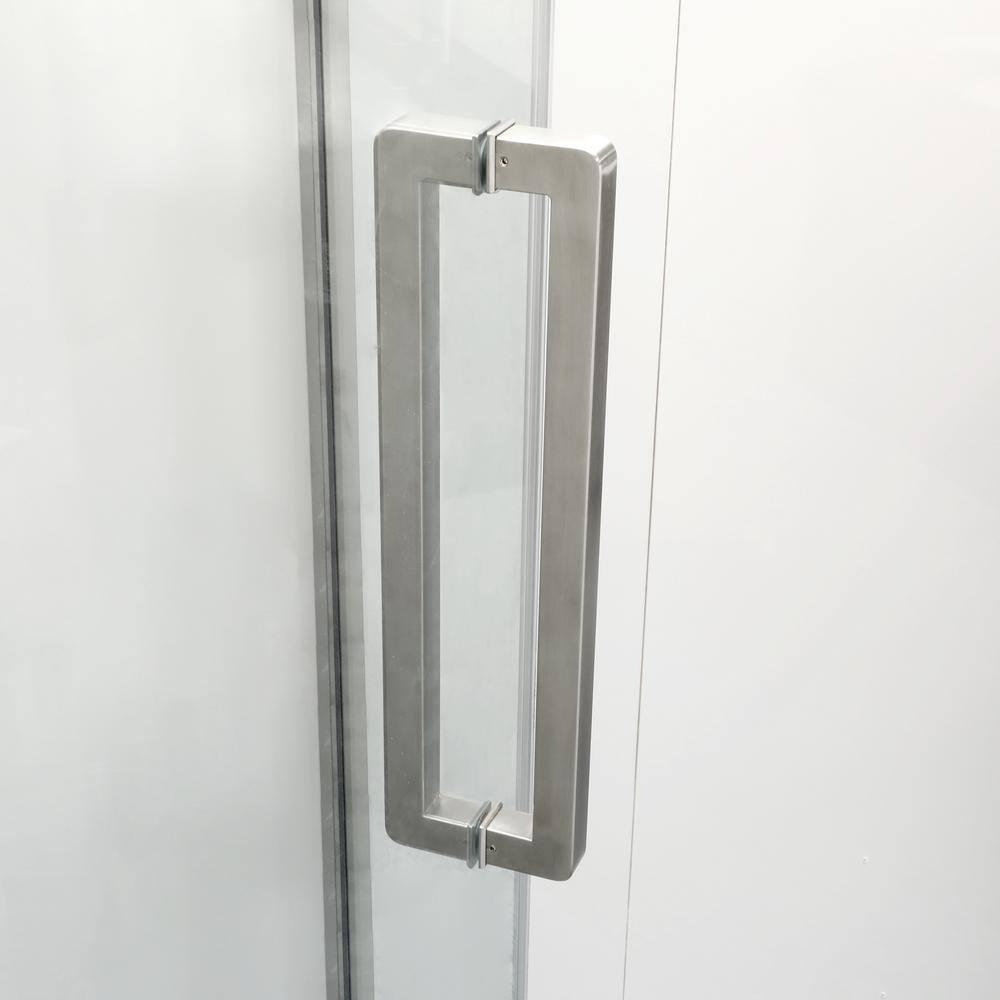 REDmintss Shower Door 34-1/8" X 72" Semi-Frameless Neo-Angle Hinged Shower Enclosure AGLBX06527A