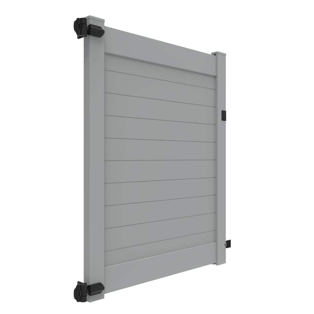 Barrette Outdoor Living Horizontal Fence Gray Vinyl Privacy Gate