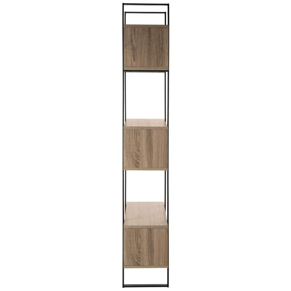Adhara Etagere - FOX4278 - Light Brown/Black - Safavieh Couture