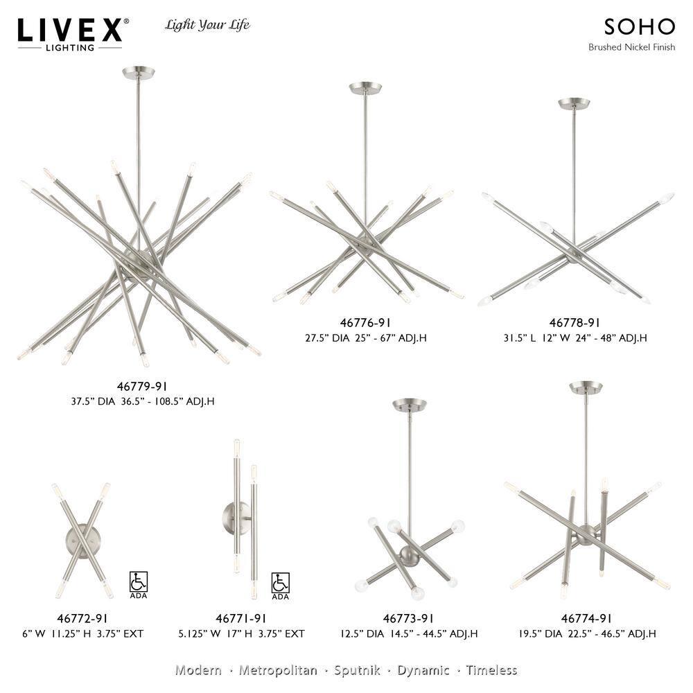 Livex Lighting Soho 8 - Light Chandelier in  Brushed Nickel
