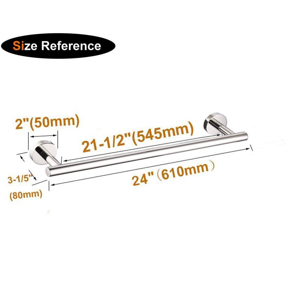 Nolimas Polished Chrome Bath Towel Bar Single Bars Towel Rack Rod Classic Wall Mounted Stainless Steel Bathroom Towel Bar Toilet Kitchen Towel Shelf Single Layer,9inch
