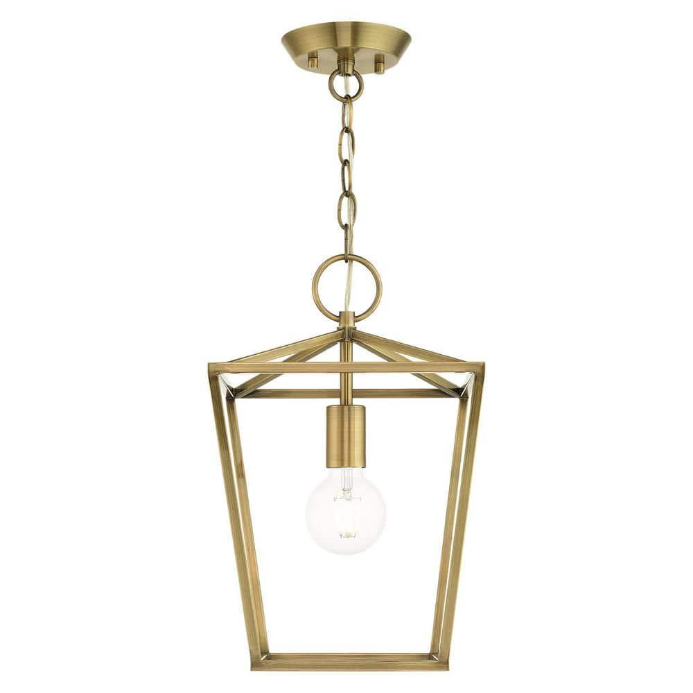 10 Sq. inch 1 Light Convertible Lantern Pendant Lighting Fixture