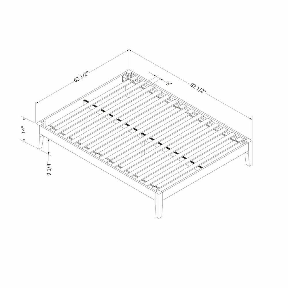 Vito Solid Wood Platform Bed