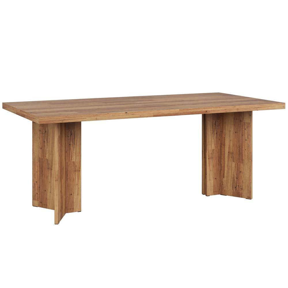 Tribesigns 63" Rectangular Dining Table for 4-6 People, Walnut