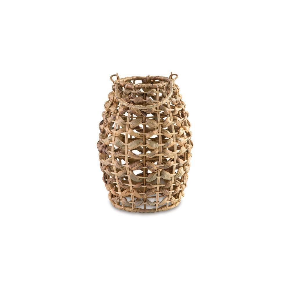 Enna Lantern, Bohemian Style, Candle Stand, Brown Rattan Woven