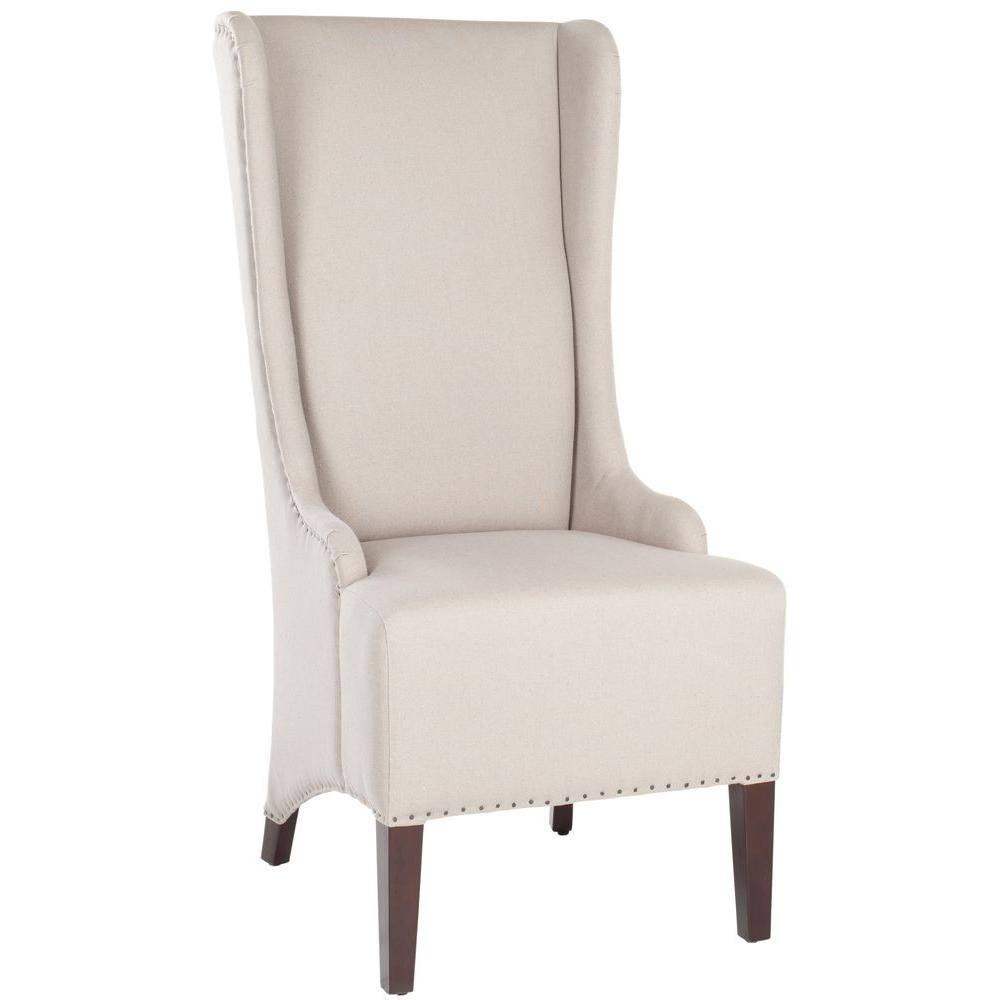 Bacall 20" H Dining Chair With Nail Head Trim - MCR4501 - Taupe - Safavieh Couture