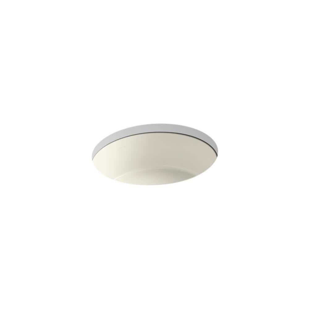 Verticyl Ceramic Vitreous China Circular Undermount Bathroom Sink with Overflow