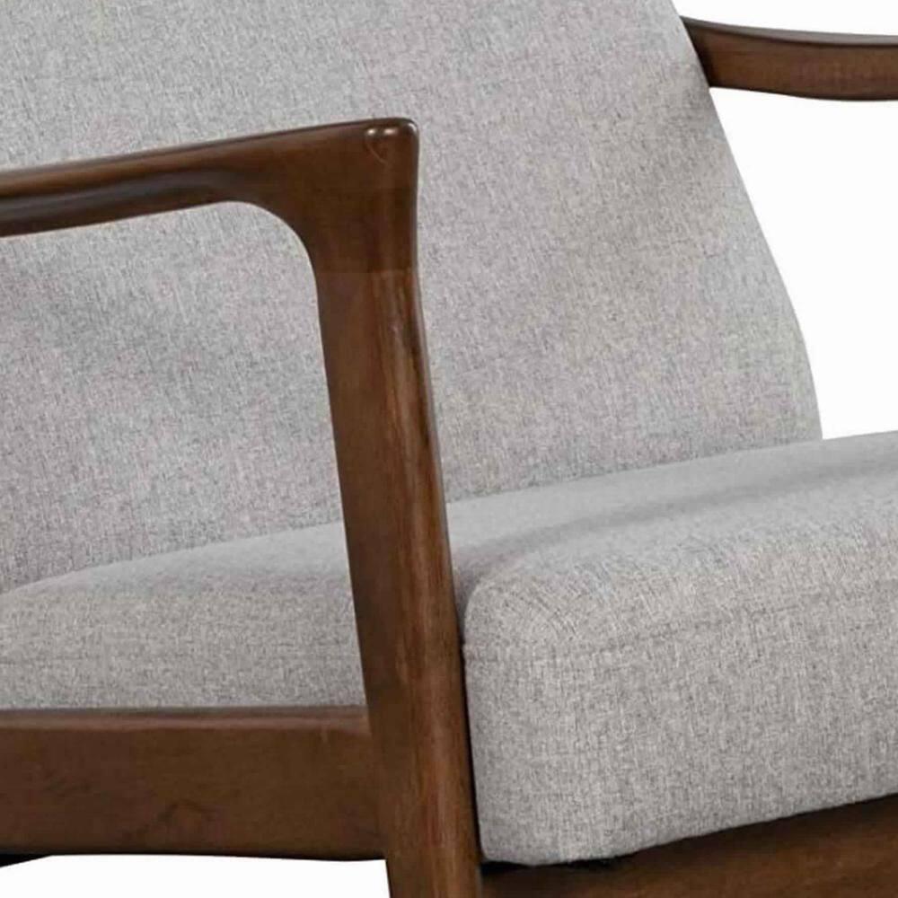 Trent Home Contemporary Slate Wood Lounge Chair in Brown and Gray