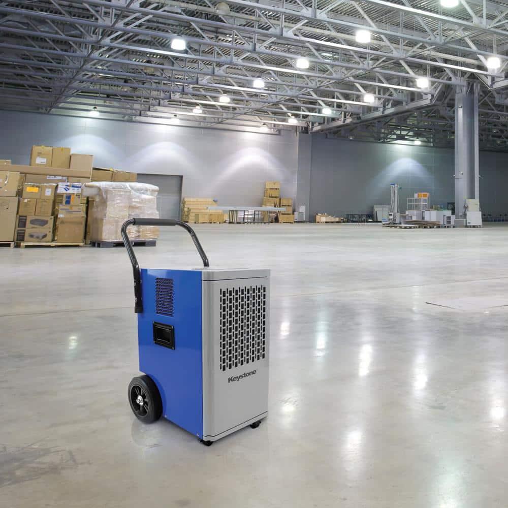 Keystone 110 Pints Commercial Dehumidifier for Rooms up to 2000 Sq. Ft.