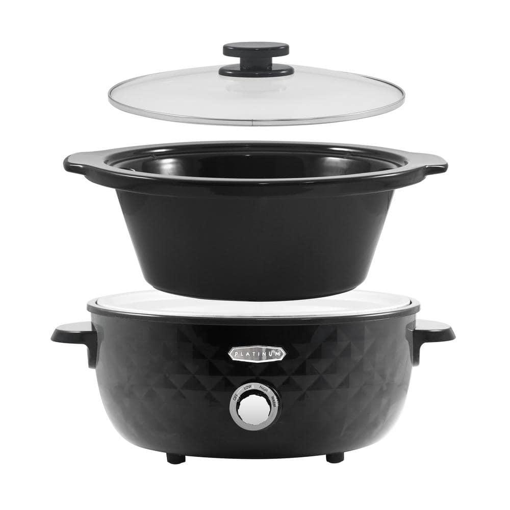 Elite Gourmet 6Qt. Diamond Series Slow Cooker, Black