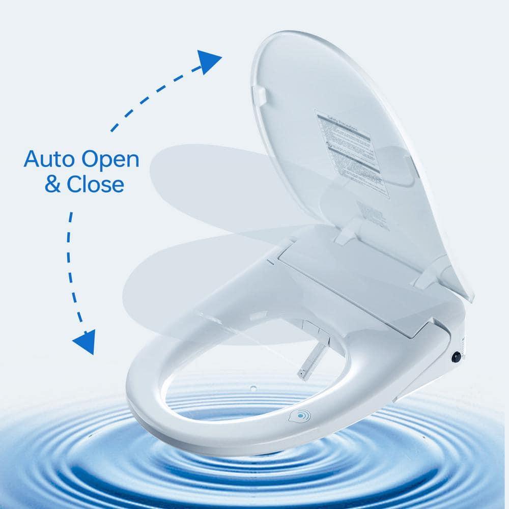 WoodBridge BID03 Smart Electric Bidet Seat: Auto Open/Close, Child Wash for Kids & Disabled via Wireless Remote, Heated Seat, Warm Water, Night Light & Deodorization