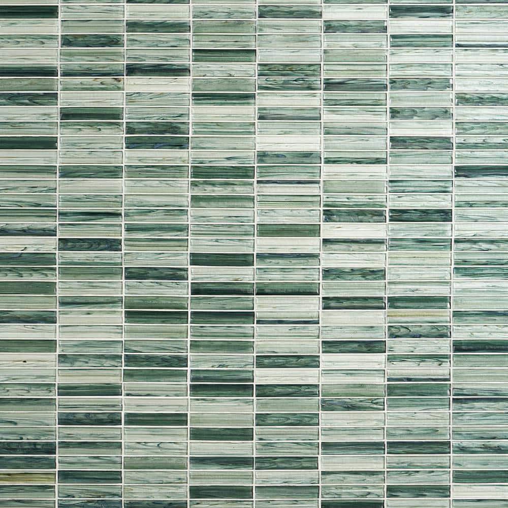 Tara Stacked 11.61" x 11.73" Molten Glass Mosaic Wall Tile (0.95 Sq. Ft. / Sheet)