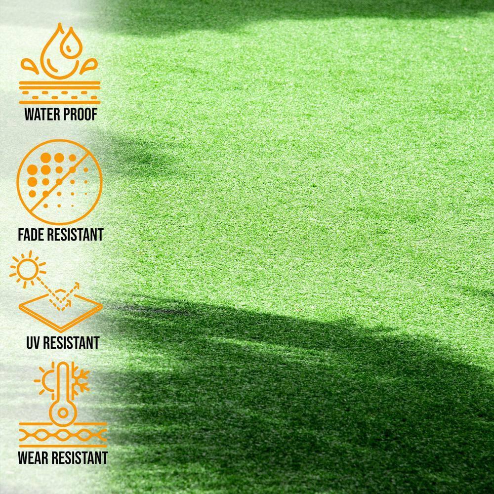Ottomanson Ottomanson Outdoor Sports & Practice Turf – Waterproof Artificial Grass Mat for Backyard, Patio, and Recreational Use