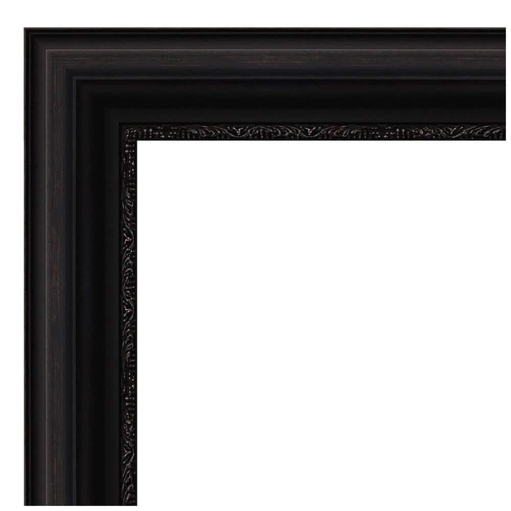 Amanti Art Natural Cork Board Framed Parlor Black Bulletin Board 30 in. x 22 in.