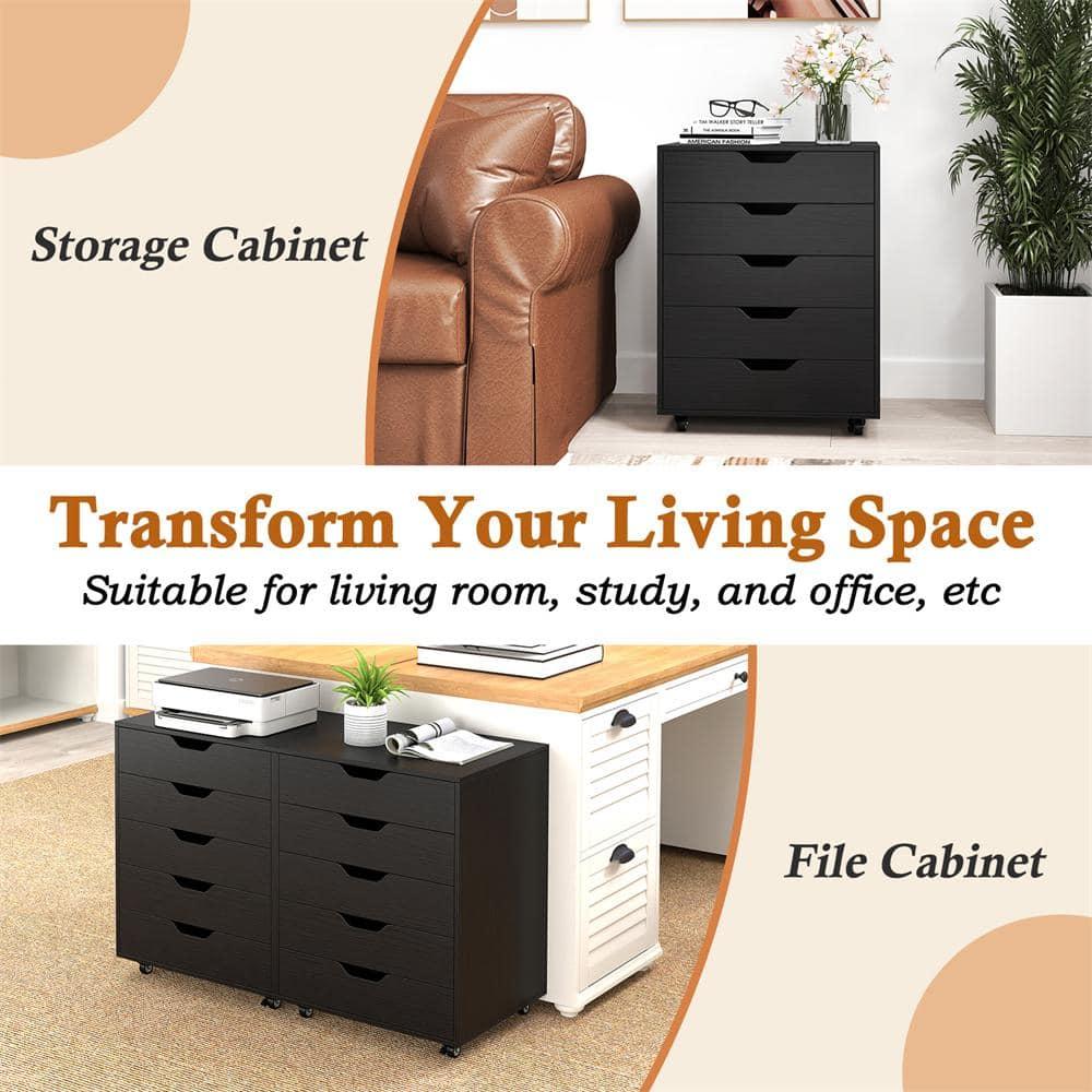 Rebrilliant Jarratt 5 Drawer Storage Drawer