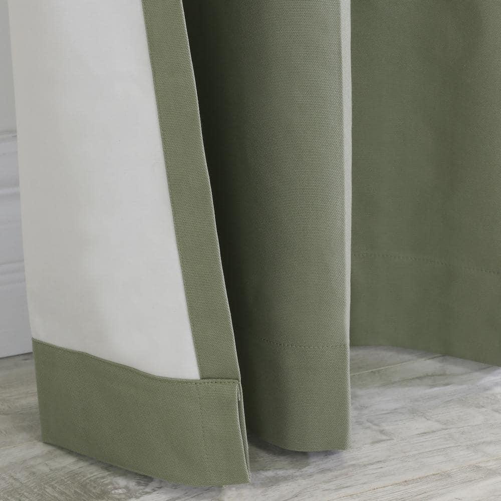Commonwealth Thermalogic Weather Insulated Cotton Fabric Tab Panels Pair - 40x84" - Sage