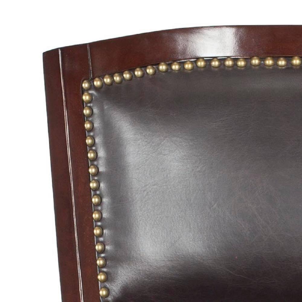SAFAVIEH Pasquale Industrial Swivel Bar Stool with Footrest, Sierra/Brown