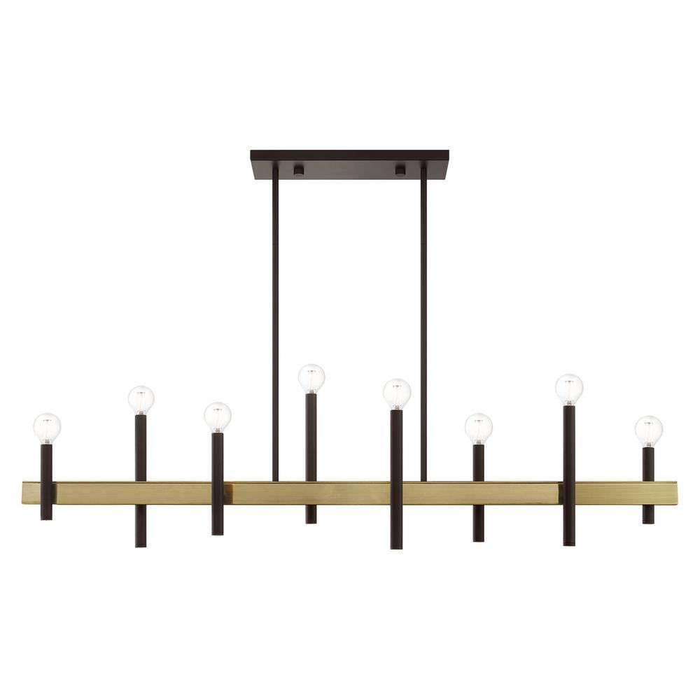 8 - Light Kitchen Island Modern Linear Chandelier