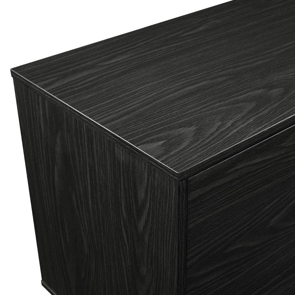 Desert Fields Thea Soporte de TV de Dos Puertas de Mediados de Siglo para Televisores de hasta 80", Grafito