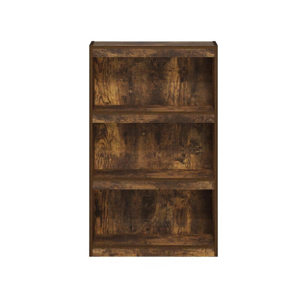 Furinno JAYA Enhanced Home 3-Tier Adjustable Shelf Bookcase, Amber Pine