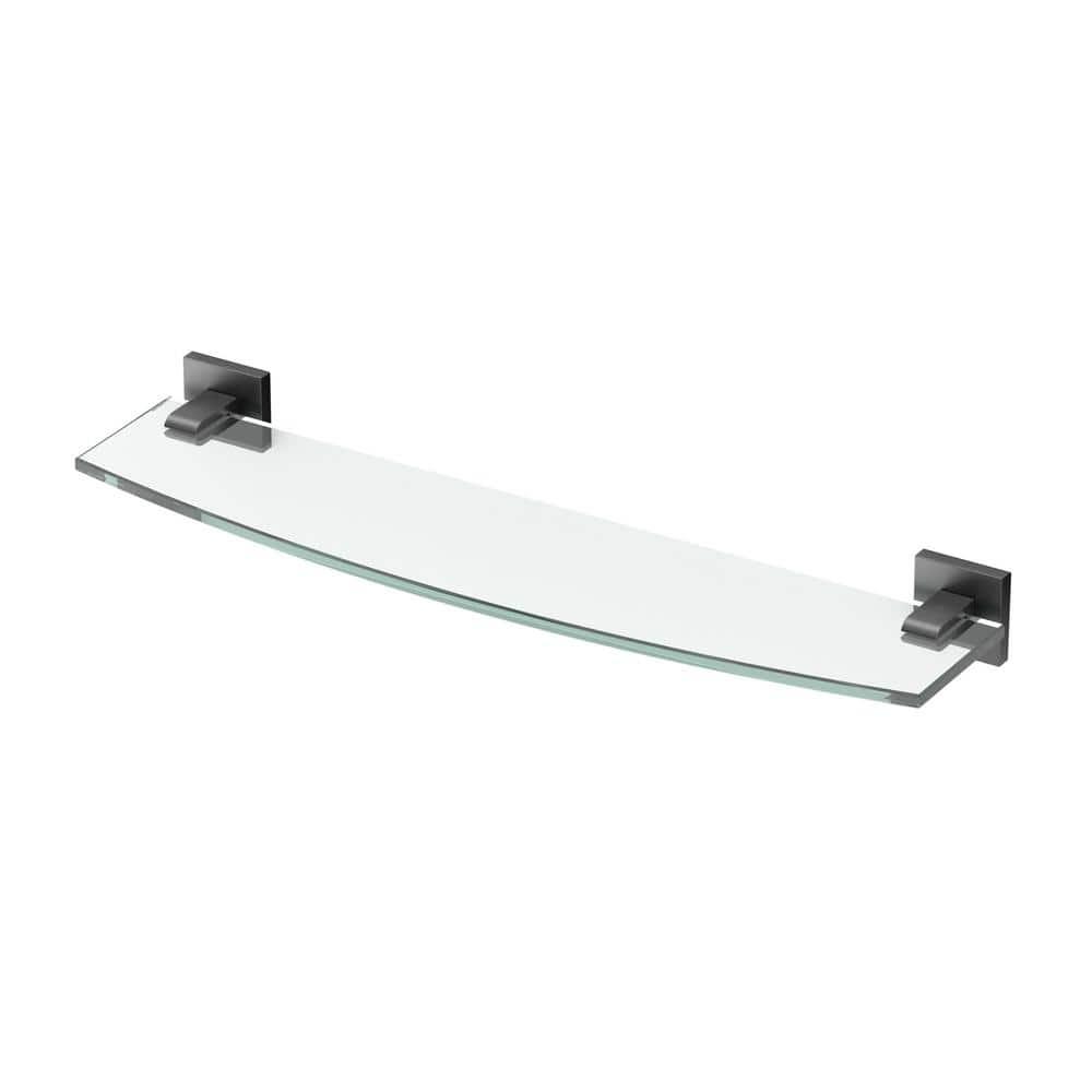 Elevate Wall Mount Glass Shelf | Tempered Curved Glass Shelf