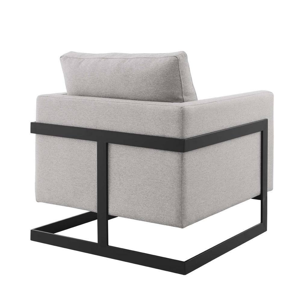 Posse Upholstered Fabric Accent Chair Black Camel