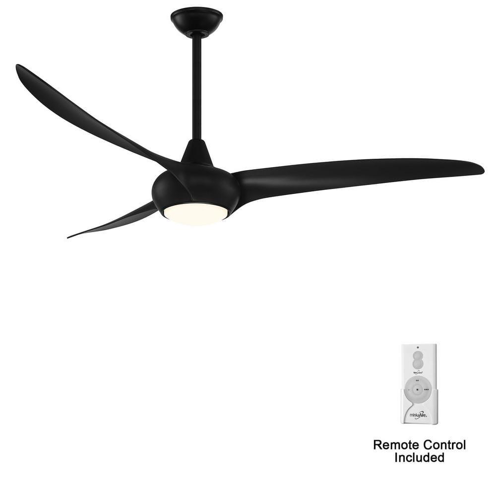 65" Minka Aire Modern Indoor Ceiling Fan LED Light Remote Control Coal for Living Room Kitchen Bedroom Family Dining House Office