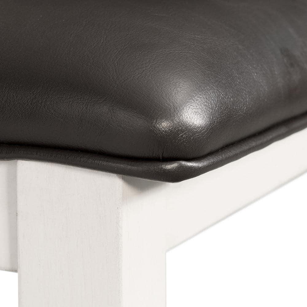 Laurel Foundry Modern Farmhouse® Beaubien Ladder Back Side Chair in White/Brown (Set of 2)