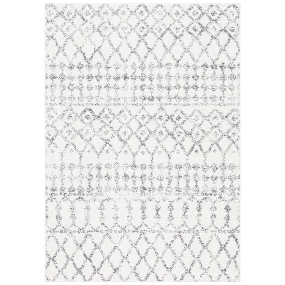 Tulum TUL657 Power Loomed Area Rug - Ivory/Grey - 8'9"x11'9" - Safavieh.
