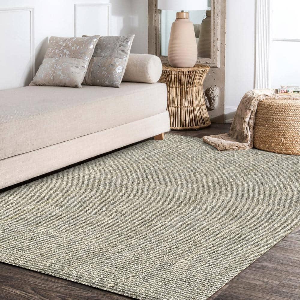 3'x5' Pata Hand Woven Chunky Jute Area Rug, Gray - JONATHAN Y