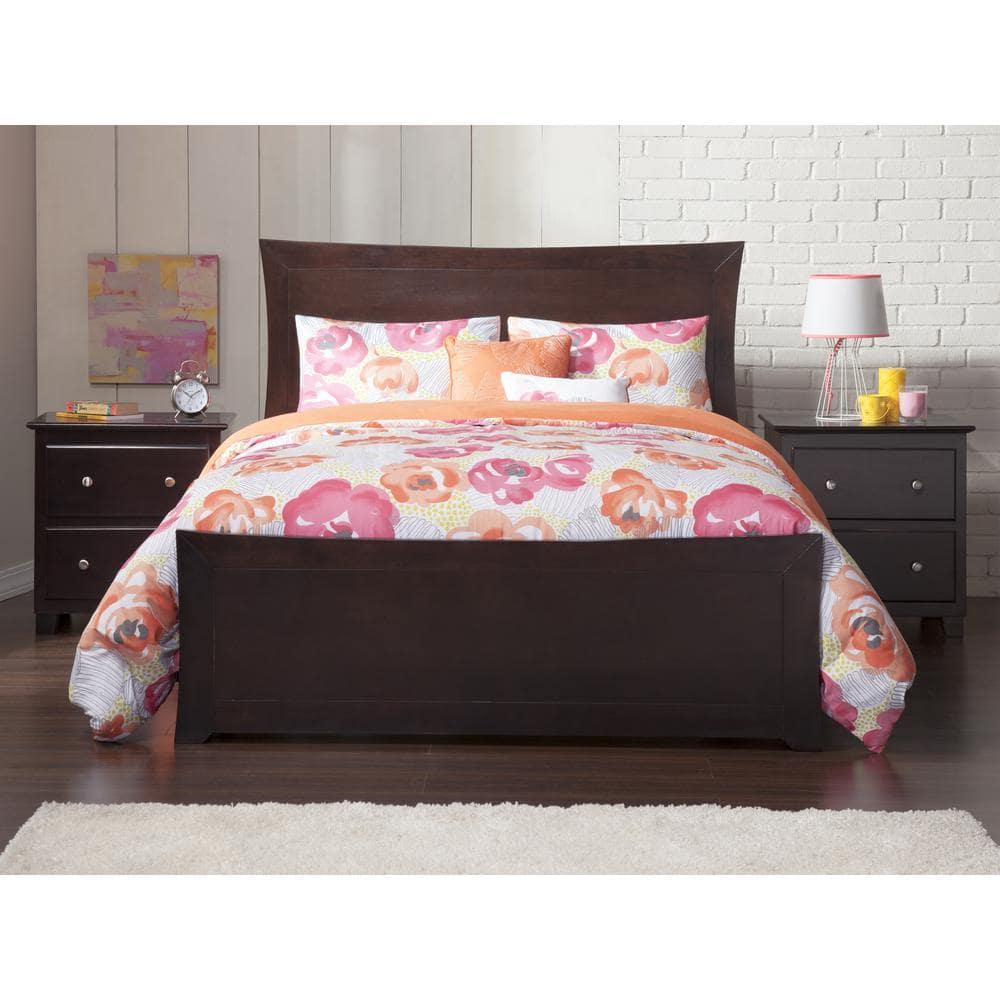 Metro Low Profile Solid Wood Platform Bed with Matching Footboard