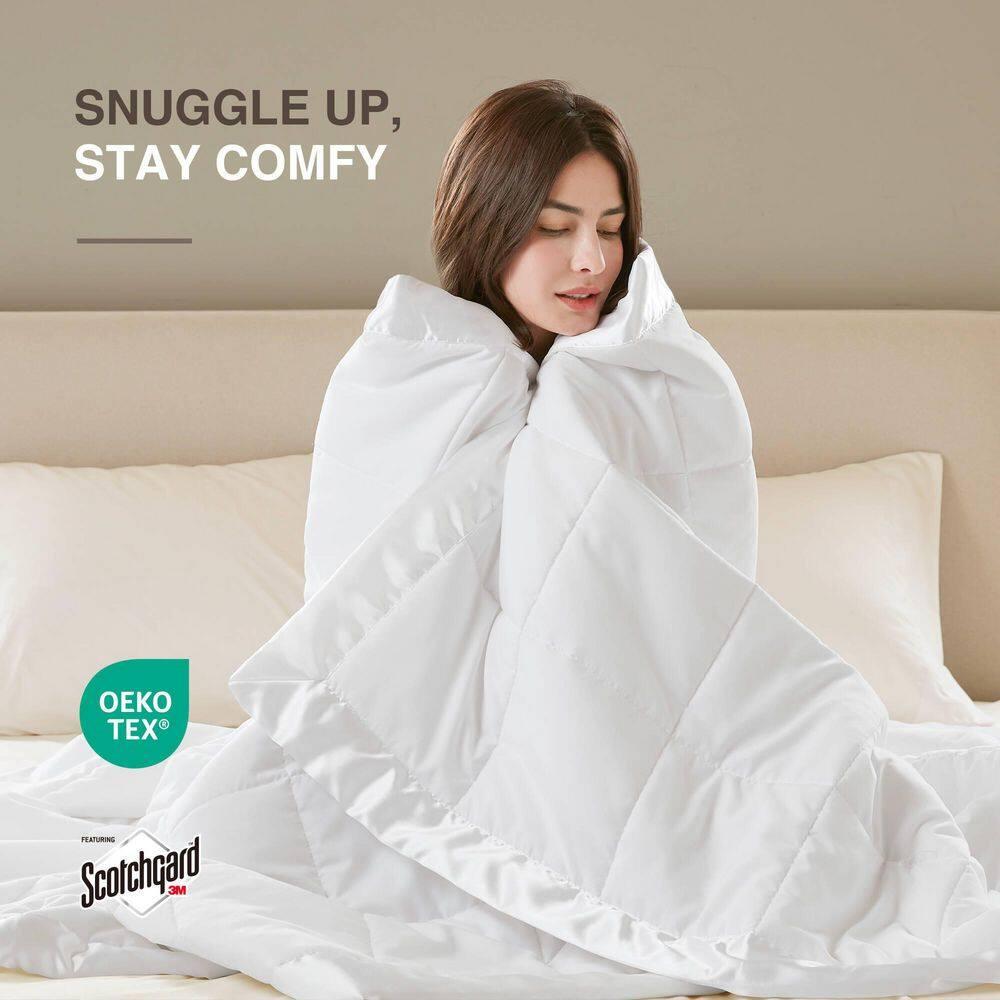 Madison Park Lightweight Down Alternative Blanket with Satin Trim