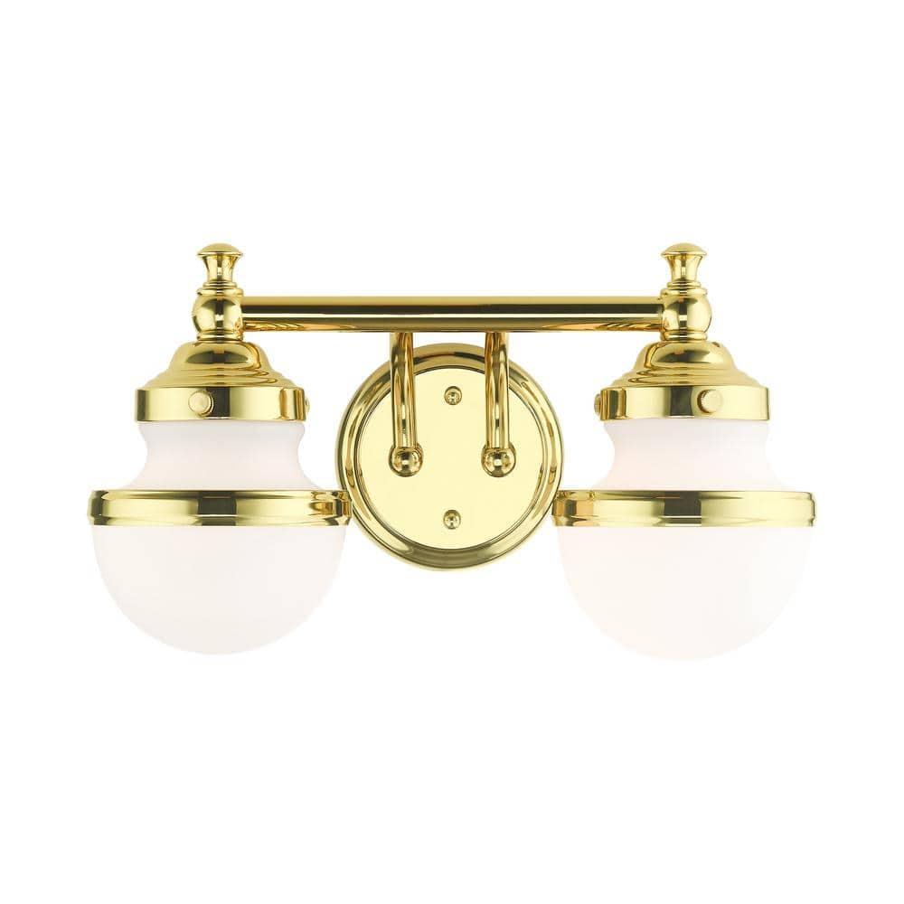 Livex Lighting Oldwick 2 - Light Vanity in  Polished Brass