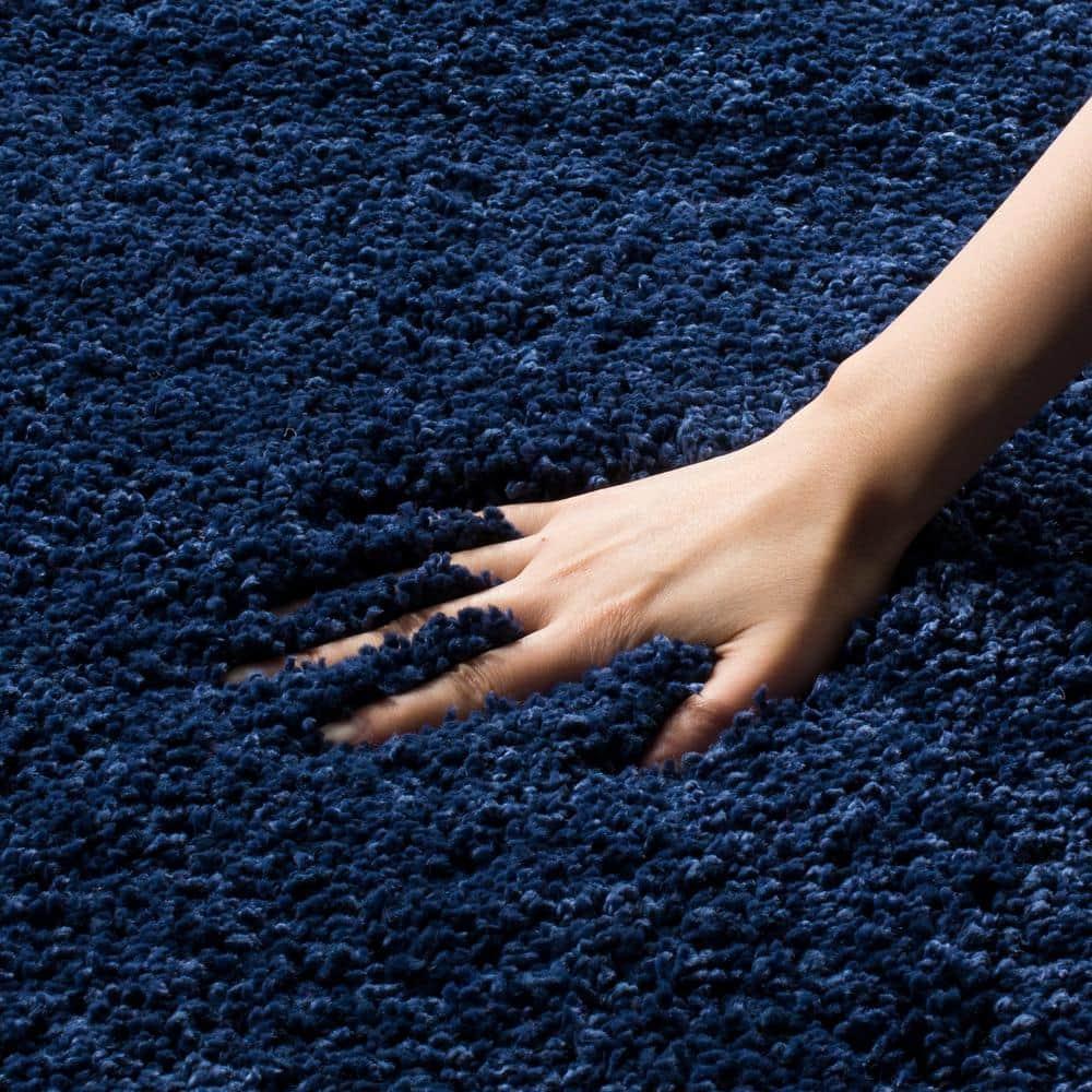 Milan Shag SG180 Power Loomed Indoor Area Rug - Navy - 5'1"x8' - Safavieh
