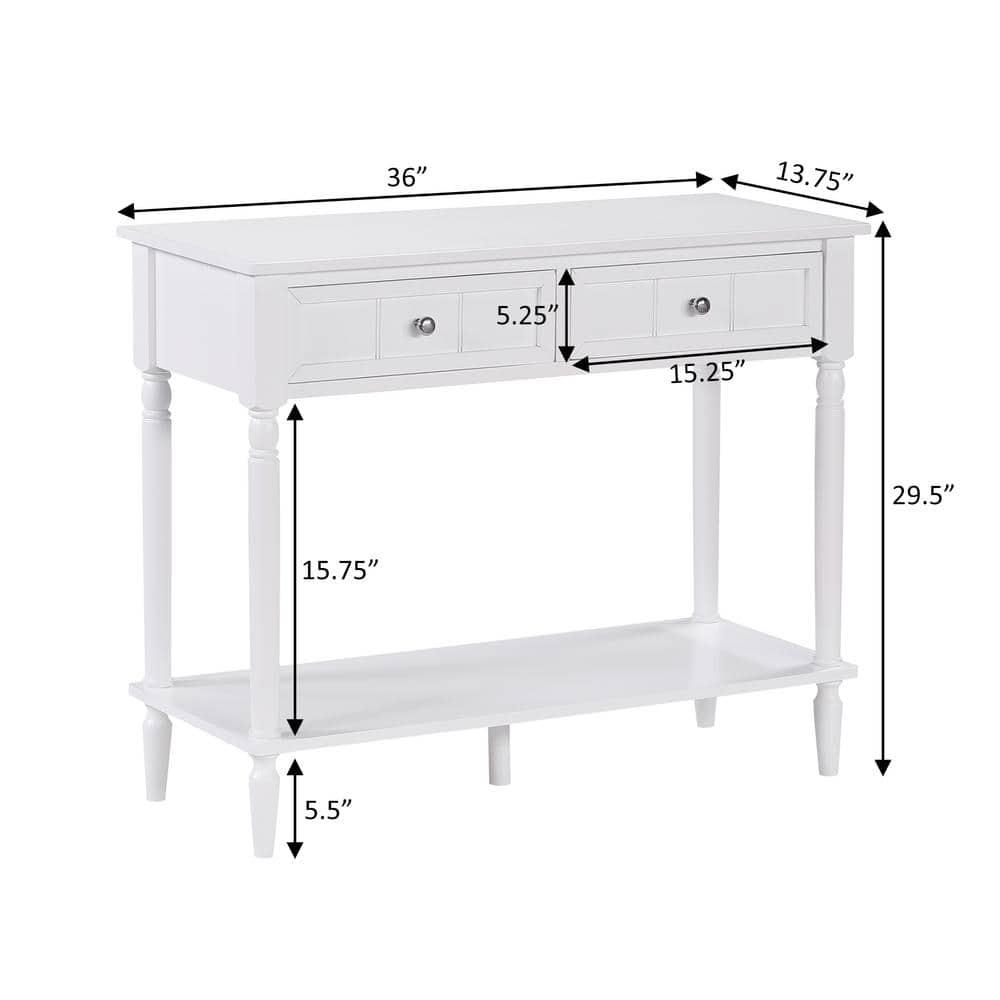 Convenience Concepts French Country Two Drawer Hall Table