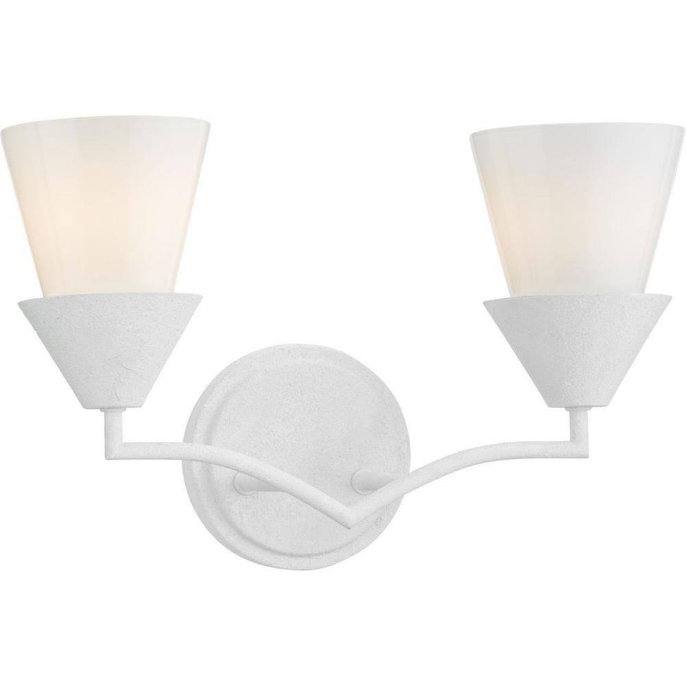 Progress Lighting Pinellas 2 - Light Vanity in  Whiteplaster