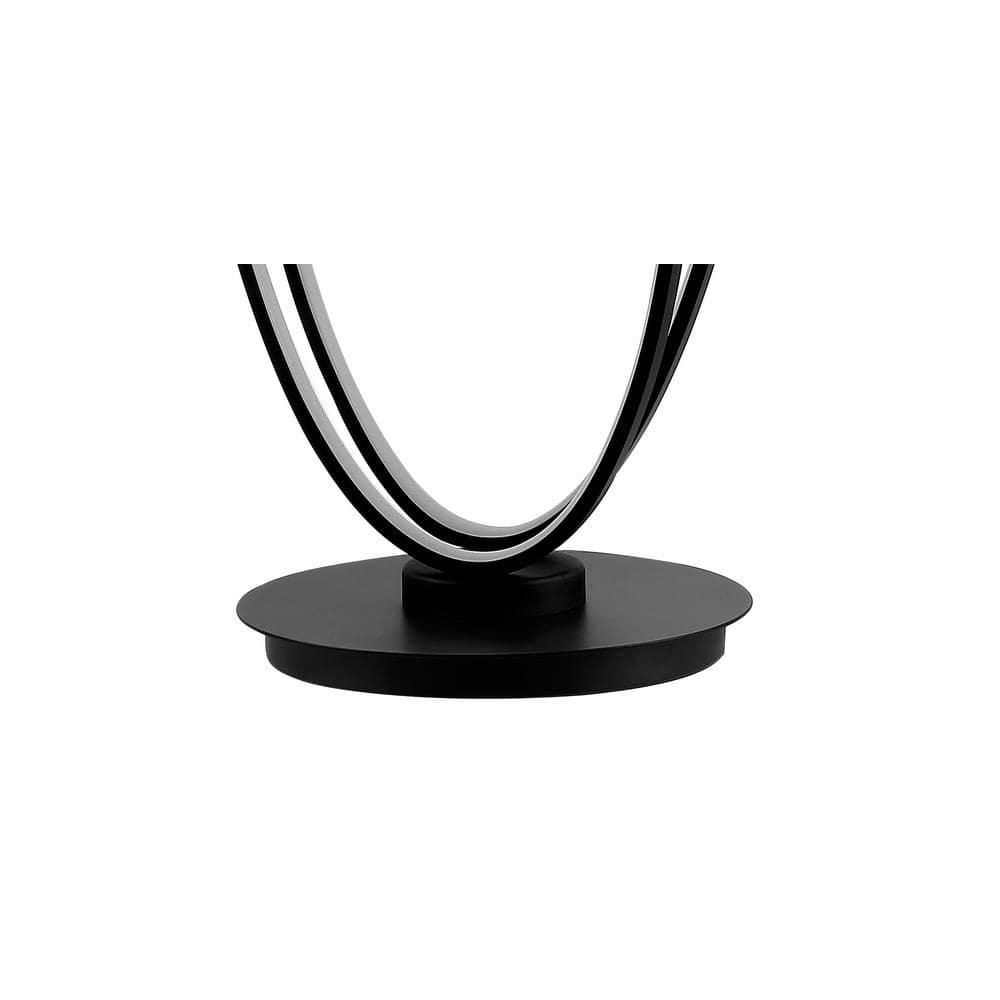 JONATHAN Y JYL9540A Looper 47" Metal Modern Contemporary Oval Dimmable Integrated LED Floor Lamp for living room, dinning room, bedroom, office, Black