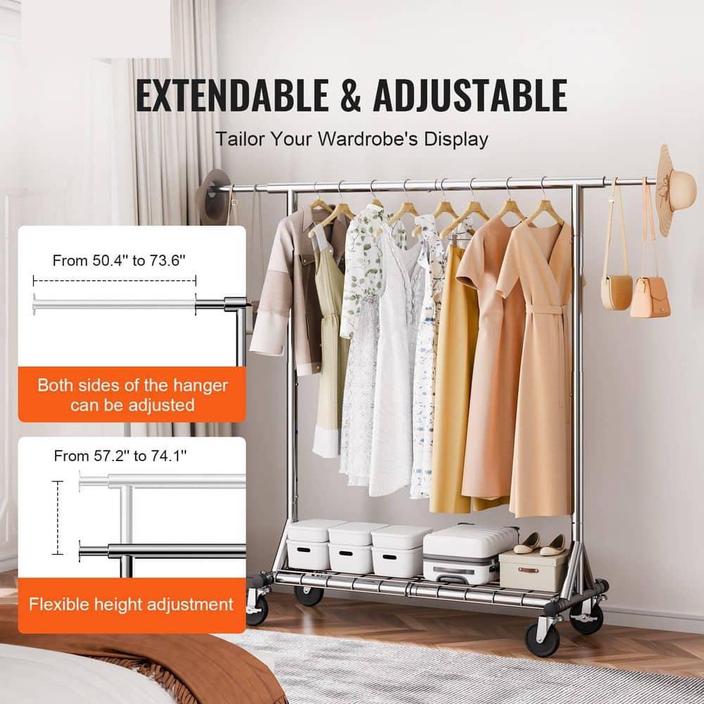 450 lbs Heavy Duty Clothing Garment Rack with Wheels