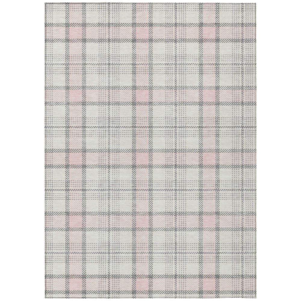 Machine Washable Indoor/Outdoor Chayden ACN1052 Pink Rug