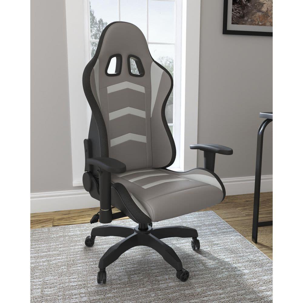 Signature Design by Ashley Contemporary Lynxtyn Home Office Desk Chair White/Gray