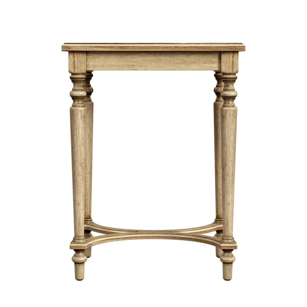 Butler Specialty Company Tyler Solid Wood Inlay Accent Table - Antique Beige
