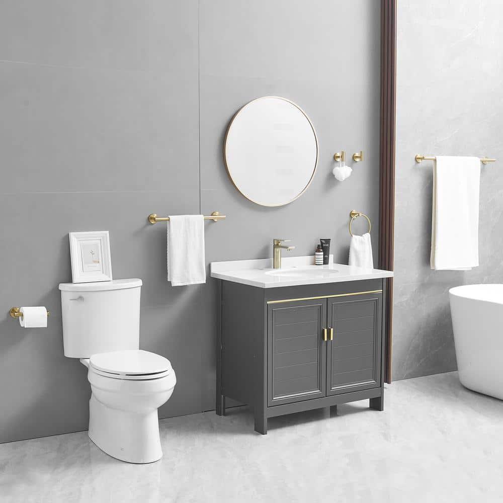 VIBRANTBATH A-91020-BG 5 - Piece Bathroom Hardware Set