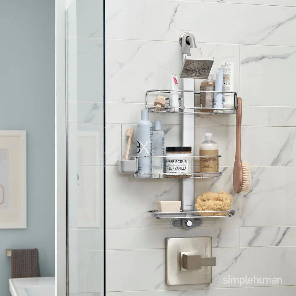Simplehuman Adjustable Shower Caddy, Stainless Steel and Anodized Aluminum