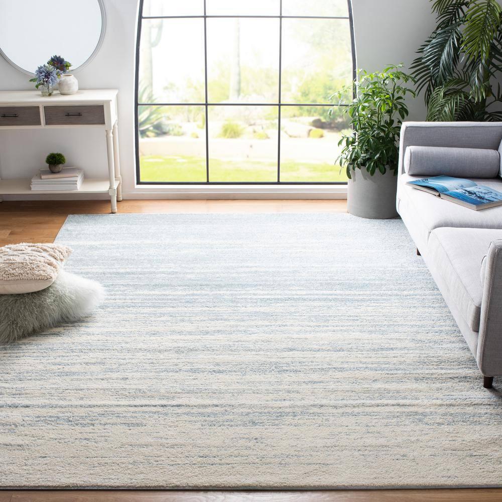 SAFAVIEH Adirondack Esmond Striped Area Rug, Slate/Cream, 10' x 14'