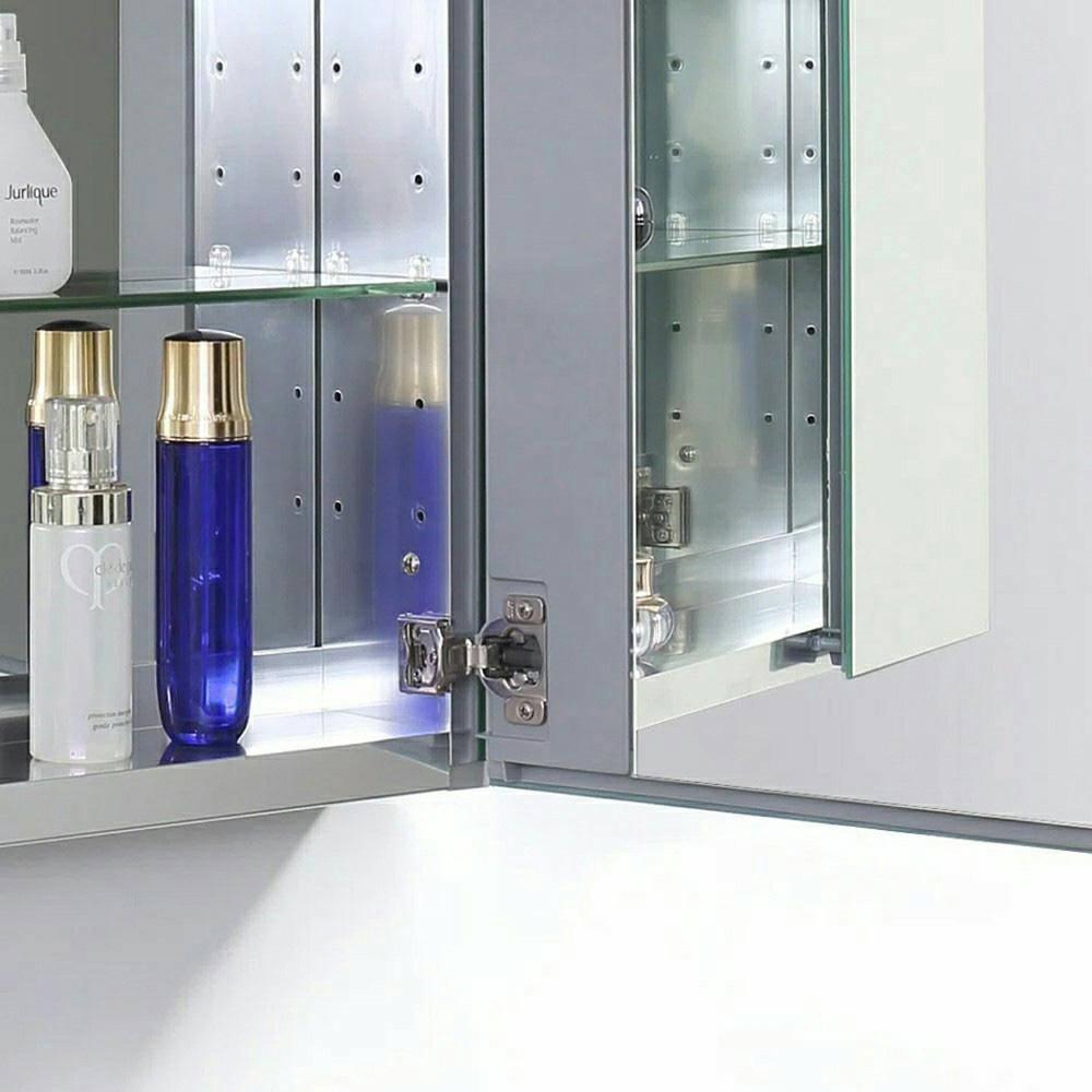 Senza Recessed/Surface Mount Rectangular Frameless Bathroom Medicine Cabinet