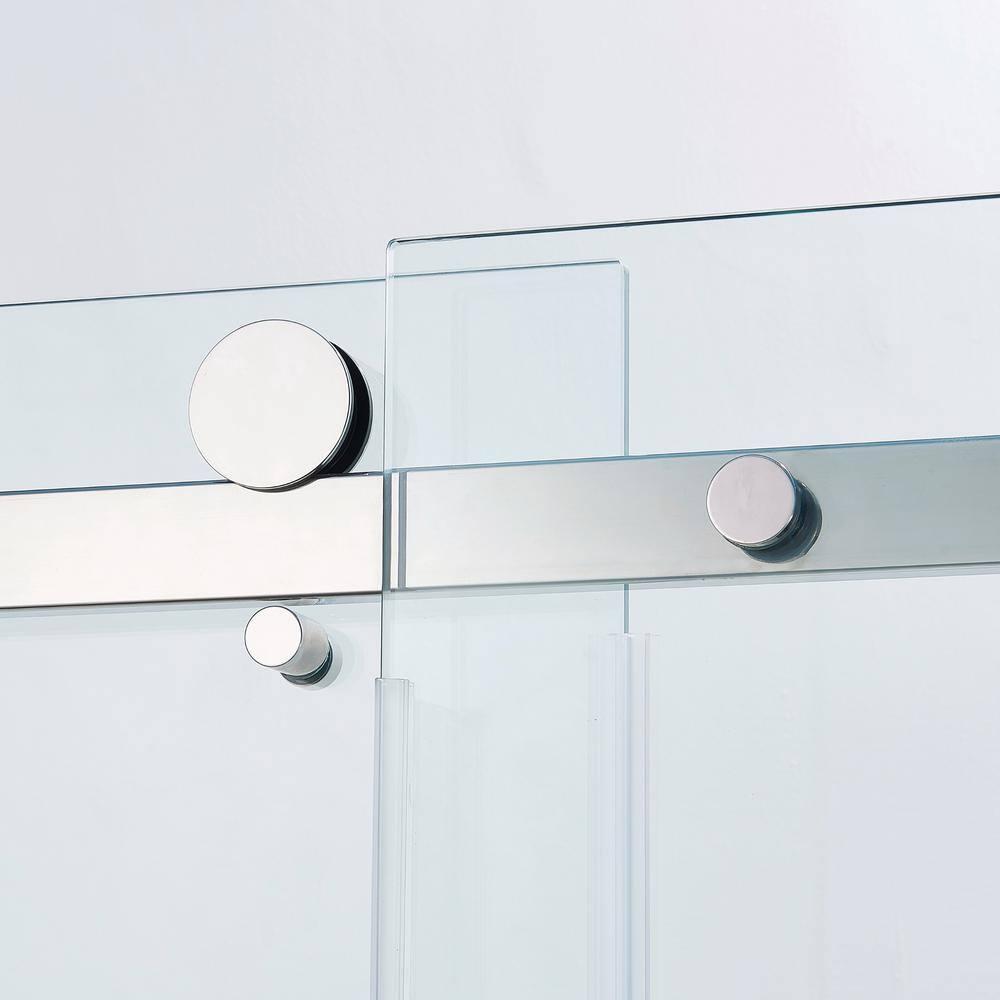 56"-60 ‘W x 75’ Aluminum Framed Single Slide Design Shower Door