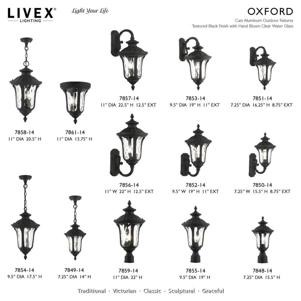 Livex Lighting Oxford 1 - Light Post Light in  Textured Black