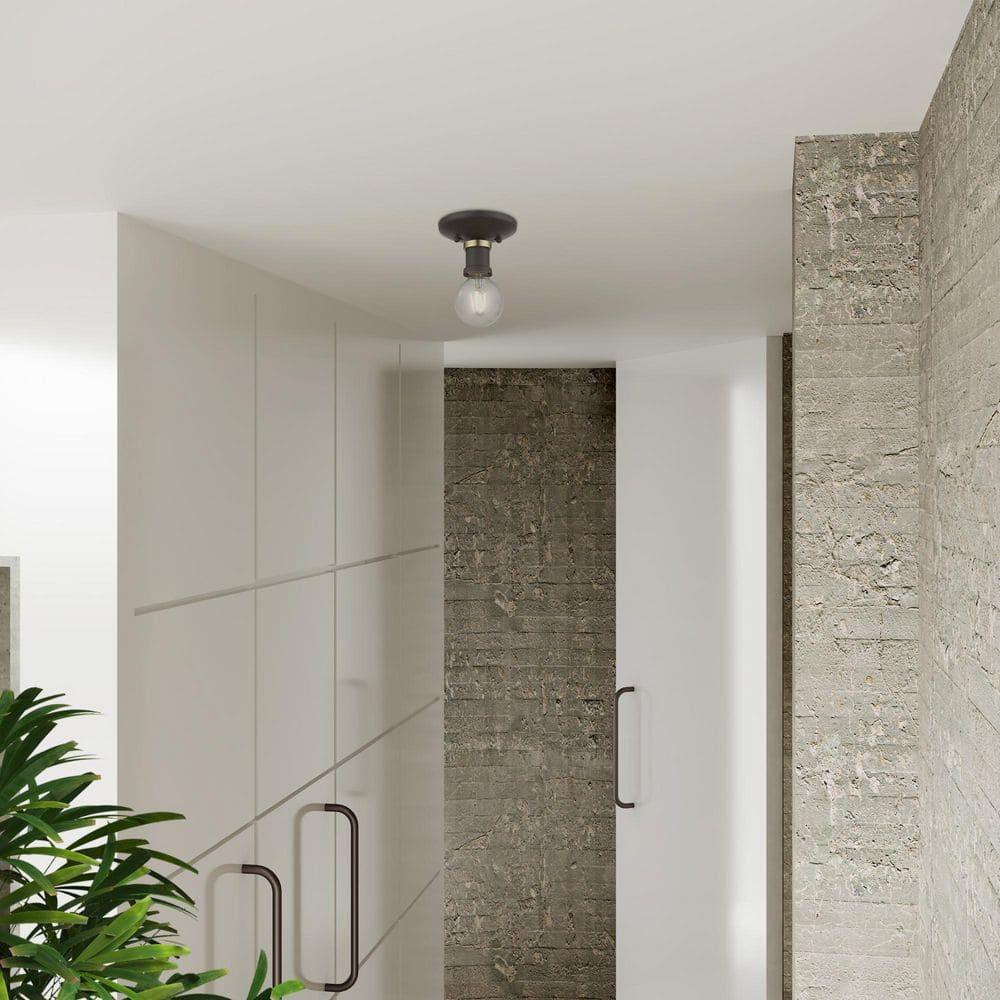 Livex Lighting - Lansdale - 1 Light Flush Mount In Transitional Style-3.38