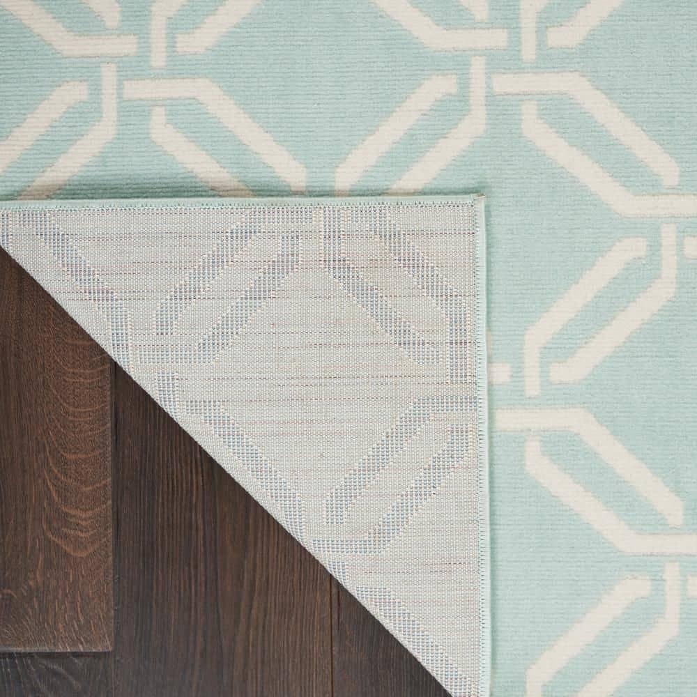 Nourison Jubilant Trellis Green 4' x 6' Area Rug, (4x6)